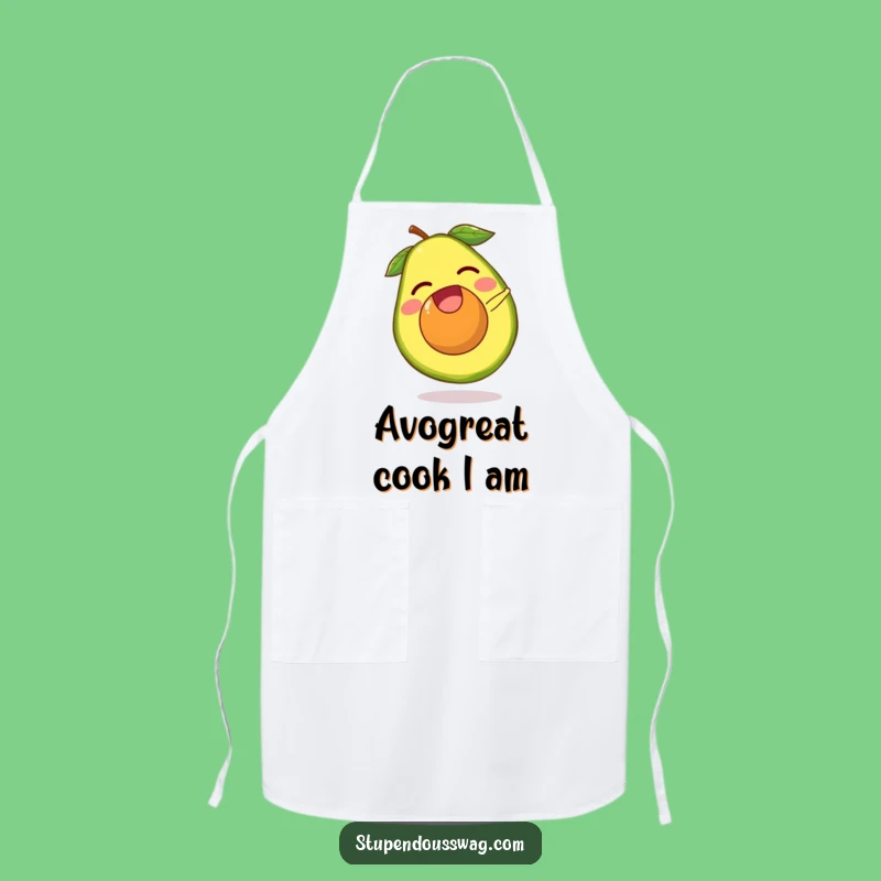 Funny Escaping Avocado Pit Apron - Humorous Kitchen Gift
