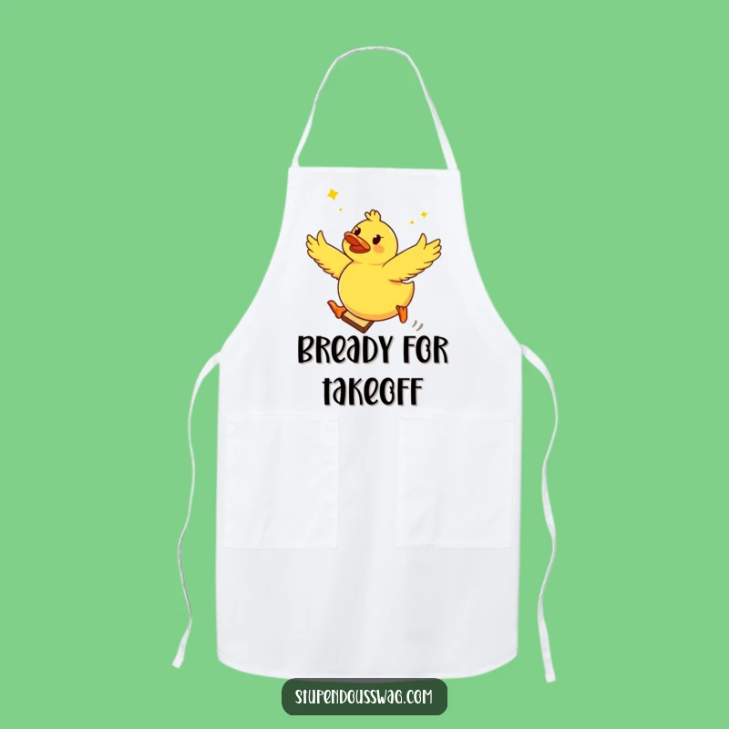 Funny Ducky Chef's Toast Leap Apron: Cook Up Some Laughter!