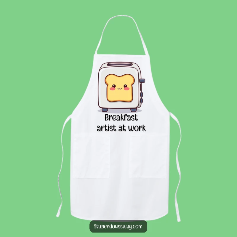 Funny Toaster Bread Apron: Chef's Stuck Slice Kitchenwear, Perfect Funny Gift for Cooks