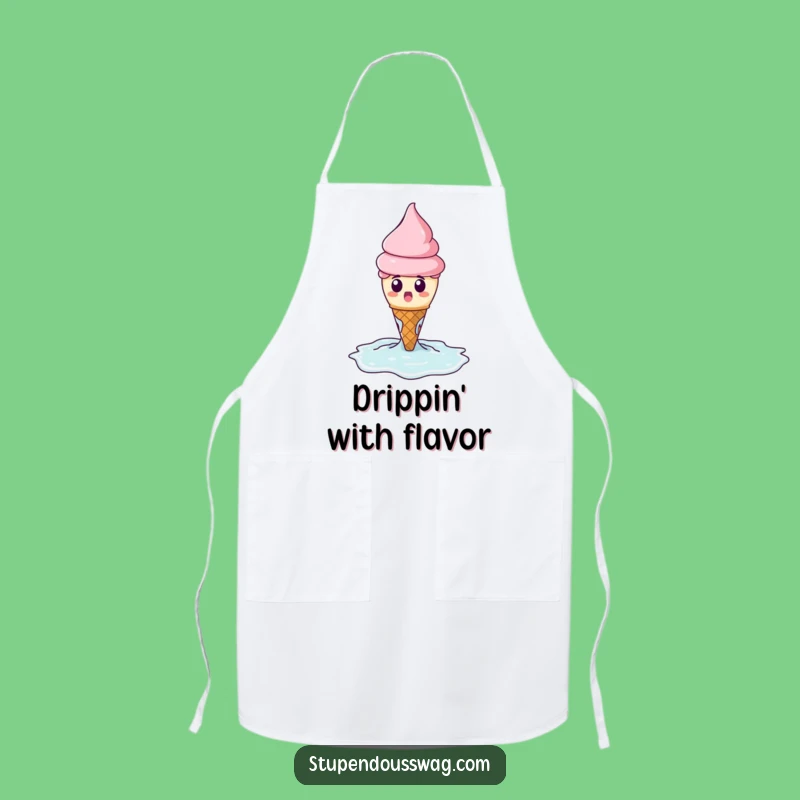 Funny Melting Ice Cream Apron: Hilarious Kitchen Wear for Dessert Chefs