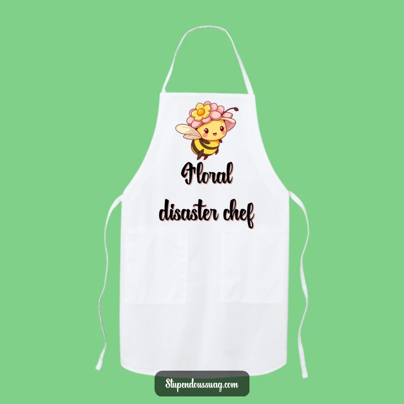 Funny Bee Flower Hat Apron: Hilarious Kitchen Wear for Gardeners