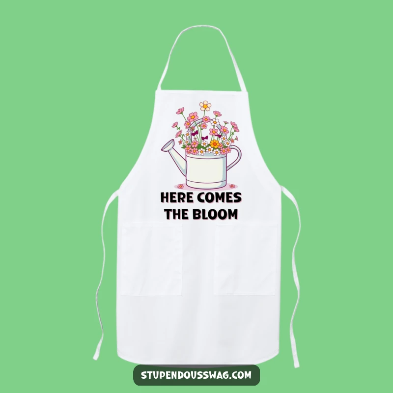 Funny Giggling Watering Can Apron: Cook with a Splash of Floral Fun