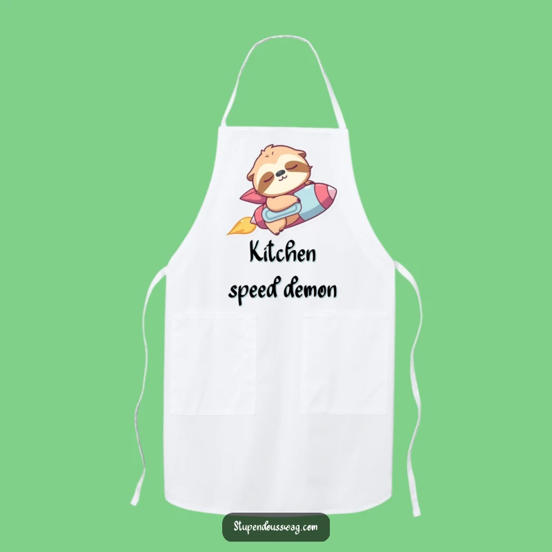 Funny Sloth Jetpack Apron: Speedy Chef - Hilarious Kitchen Gift