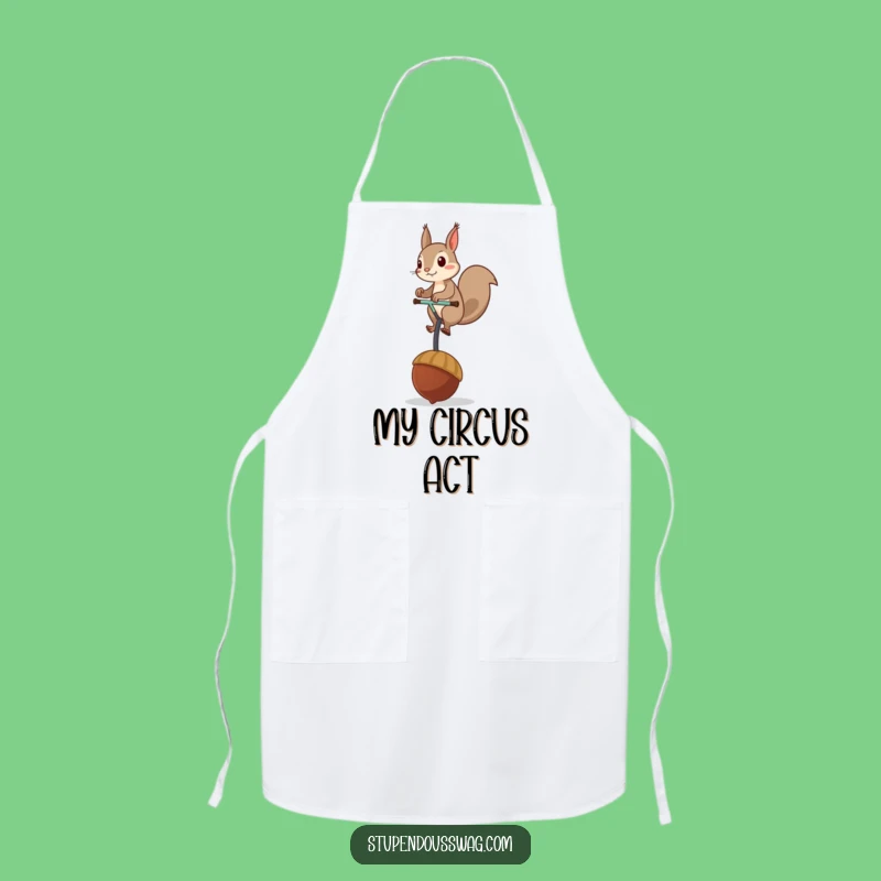 Funny Squirrel Unicycle Apron: Cook Up Laughs with This Nutty Kitchen Gift