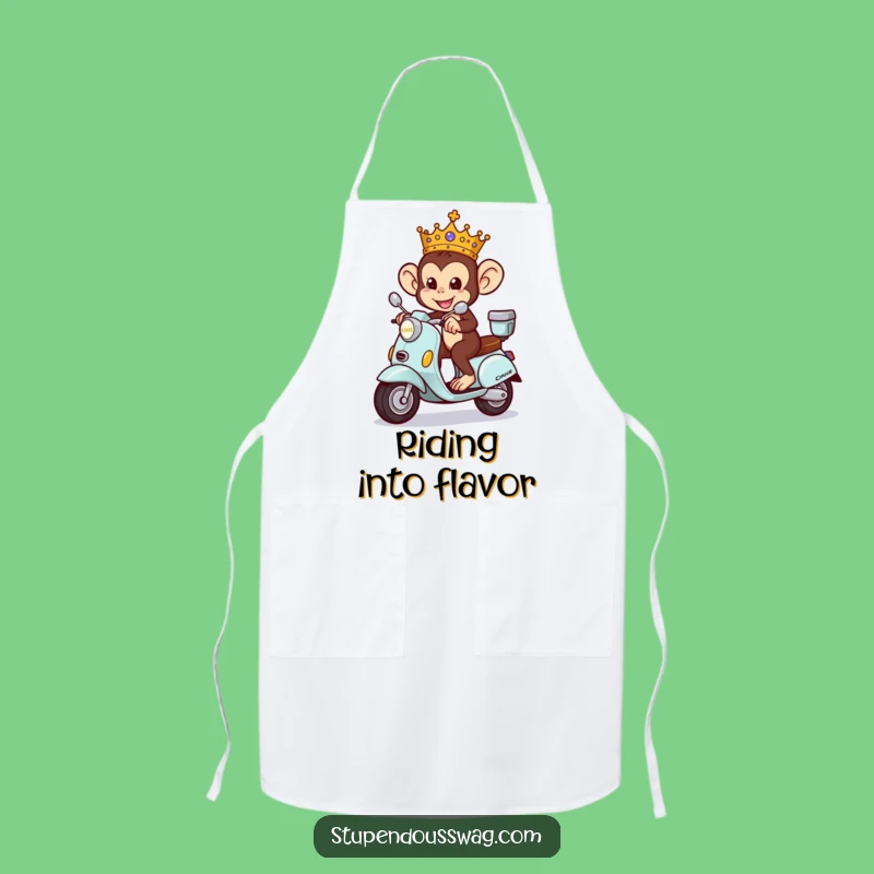 Funny Monkey King Apron: Royal Chef, Perfect Kitchen Gift!
