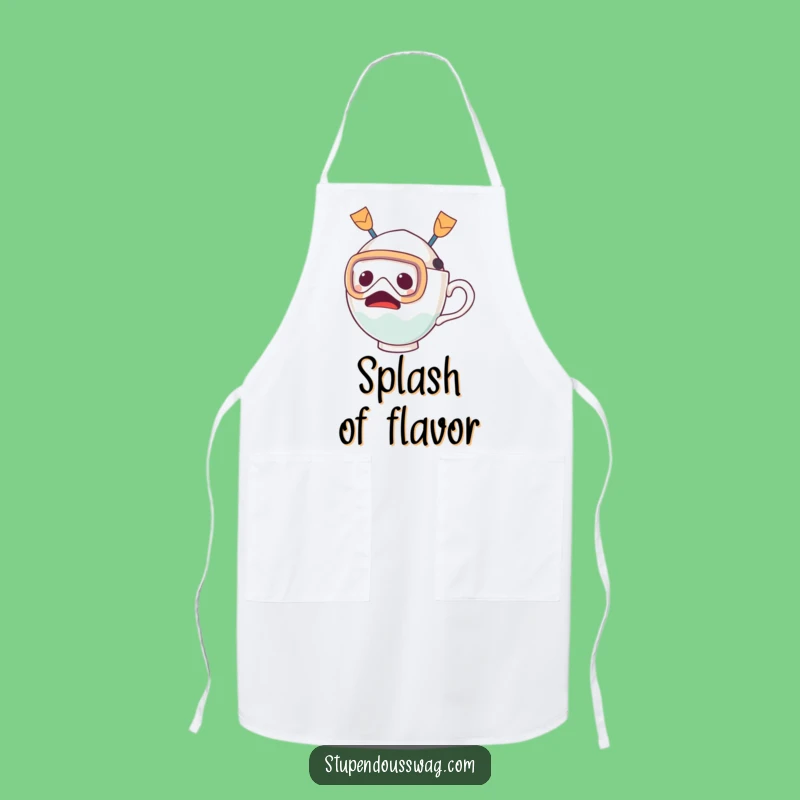 Funny Teacup Diving Apron: Kitchen Fun & Quirky Chef Gift