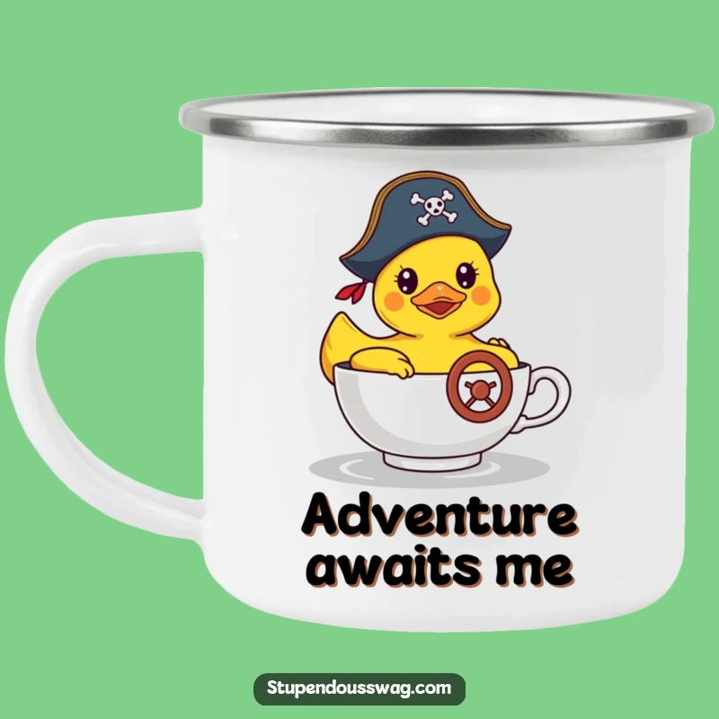 Funny Pirate Duck Camping Mug: Hilarious Voyages, Nautical Adventures
