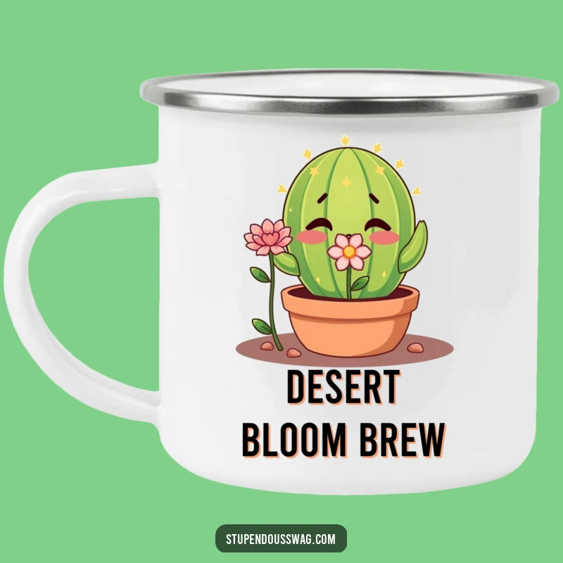 Funny Shy Cactus Camping Mug - Nervous Flower Outdoor Adventure Gift!