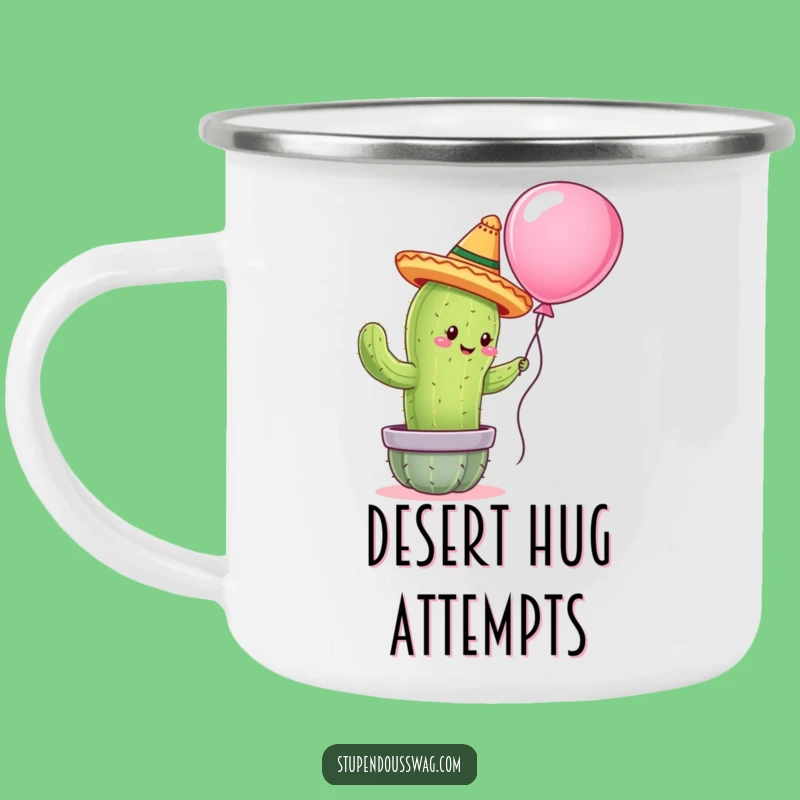 Funny Cactus Hugger Camping Mug: Hilarious Hugs, Prickly Adventures