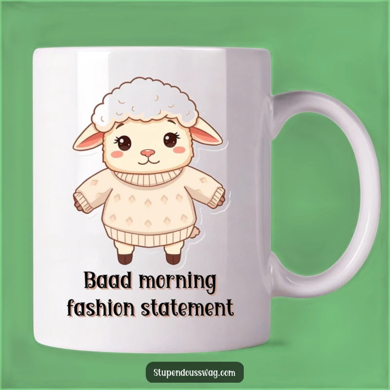 Funny Confused Sheep Inside Out Sweater Mug - Perfect Humorous Gift for Sheep Lovers