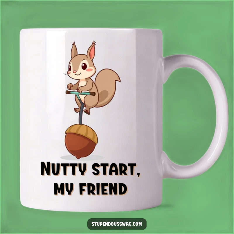 Funny Squirrel Unicycle Mug: Hilarious Acrobatics for Coffee Lovers
