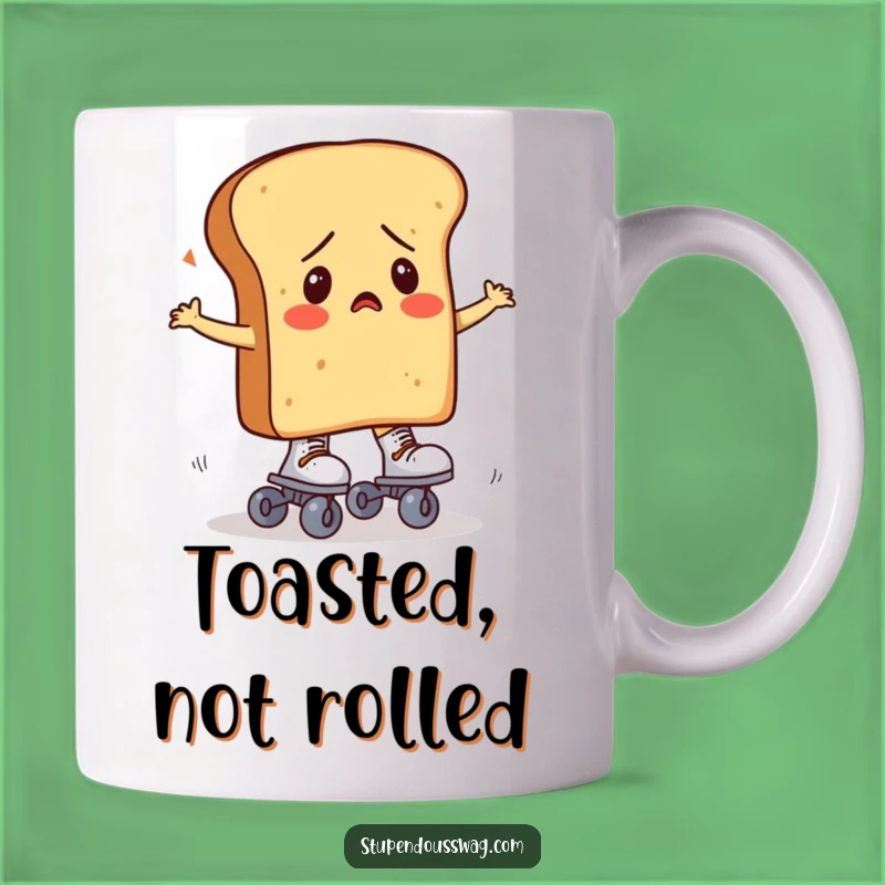 Funny Bread Roller Skates Mug: Confused Carb Gift for Skaters