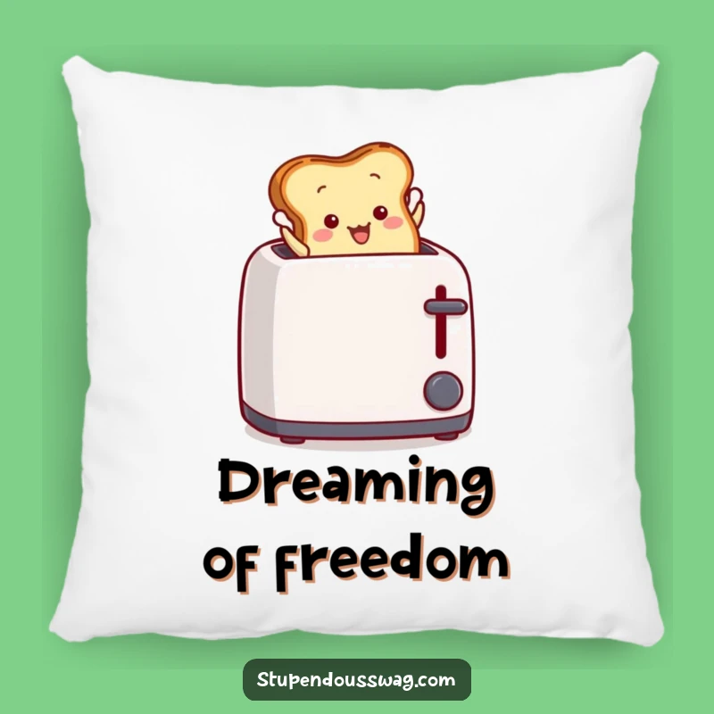Funny Toast Leap Pillow: Cozy Up with Dramatic Breakfast Flair, Comfy Gift