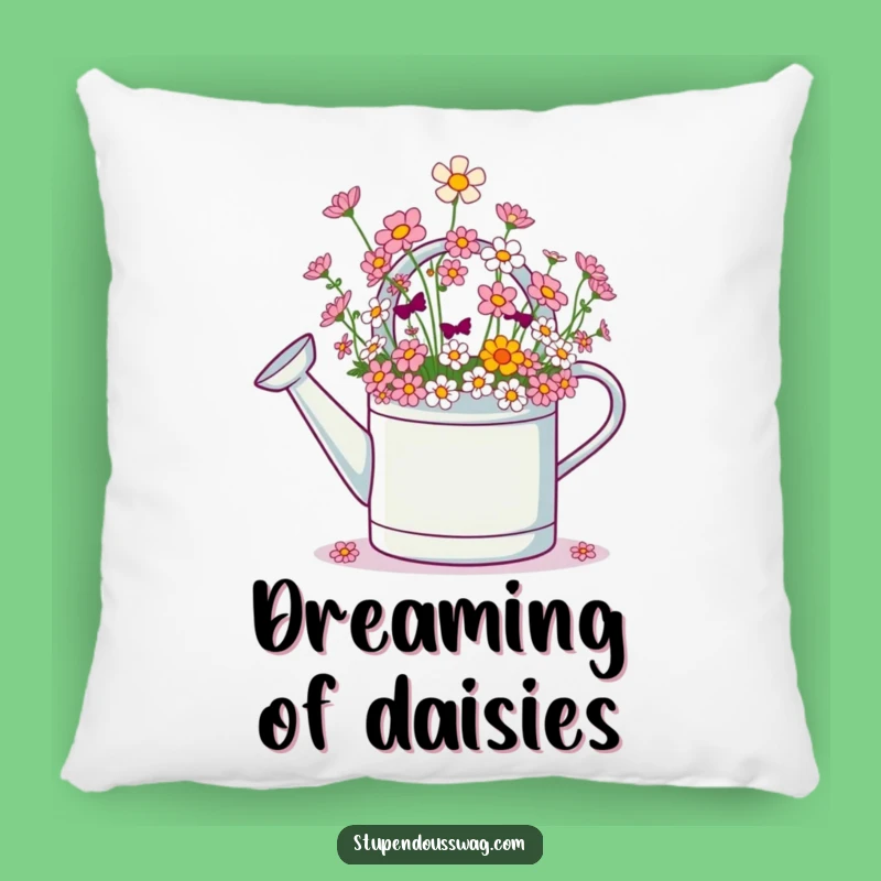 Funny Giggling Watering Can Pillow: Snuggle Up with Floral Joy