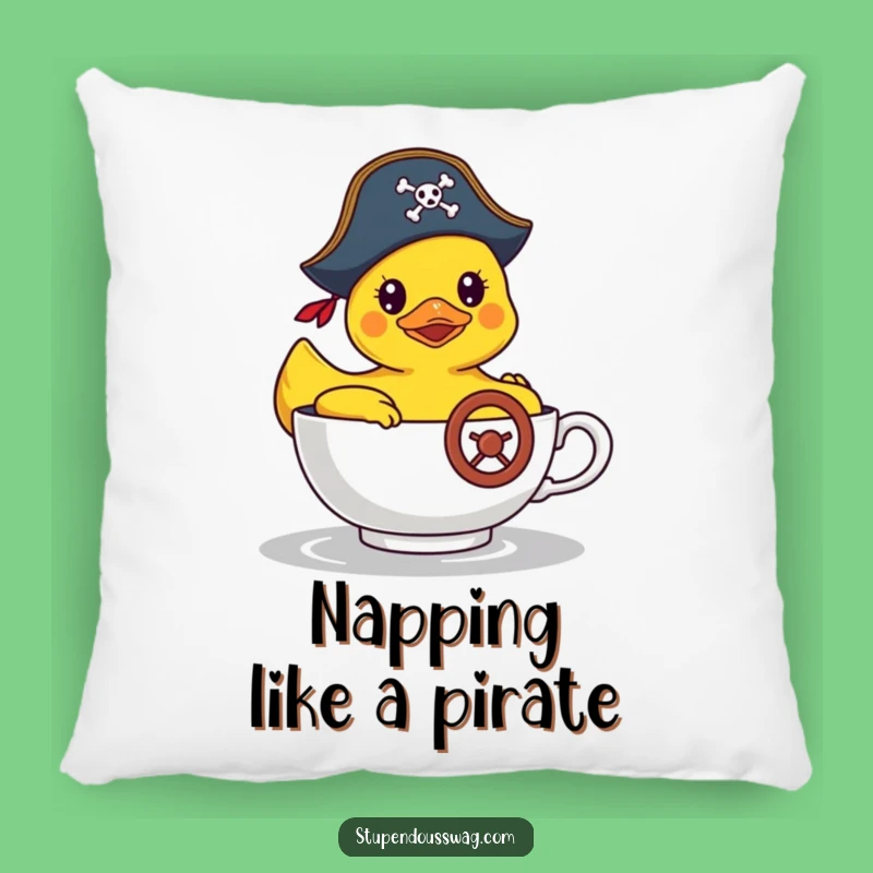 Funny Pirate Duck Pillow: Snuggle Up with This Hilarious Teacup Voyage