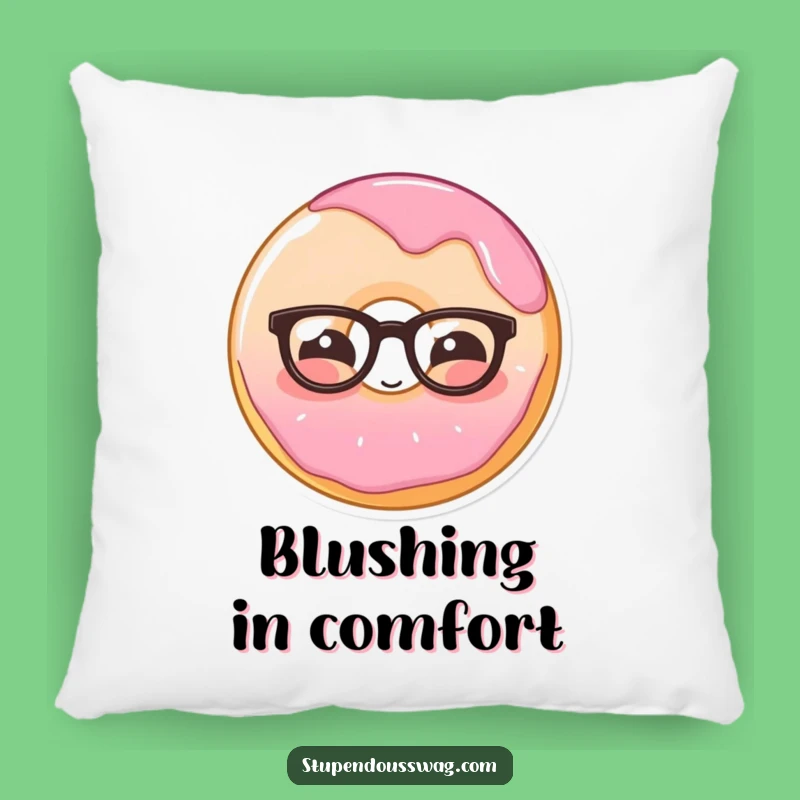 Funny Shy Donut Comfort Pillow: Cuddle Up with Sweetness!
