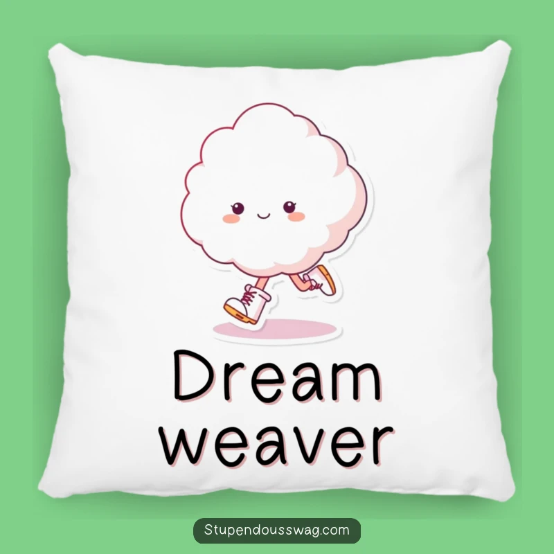 Funny Skipping Cloud Pillow - Soft & Fluffy Accent Pillow
