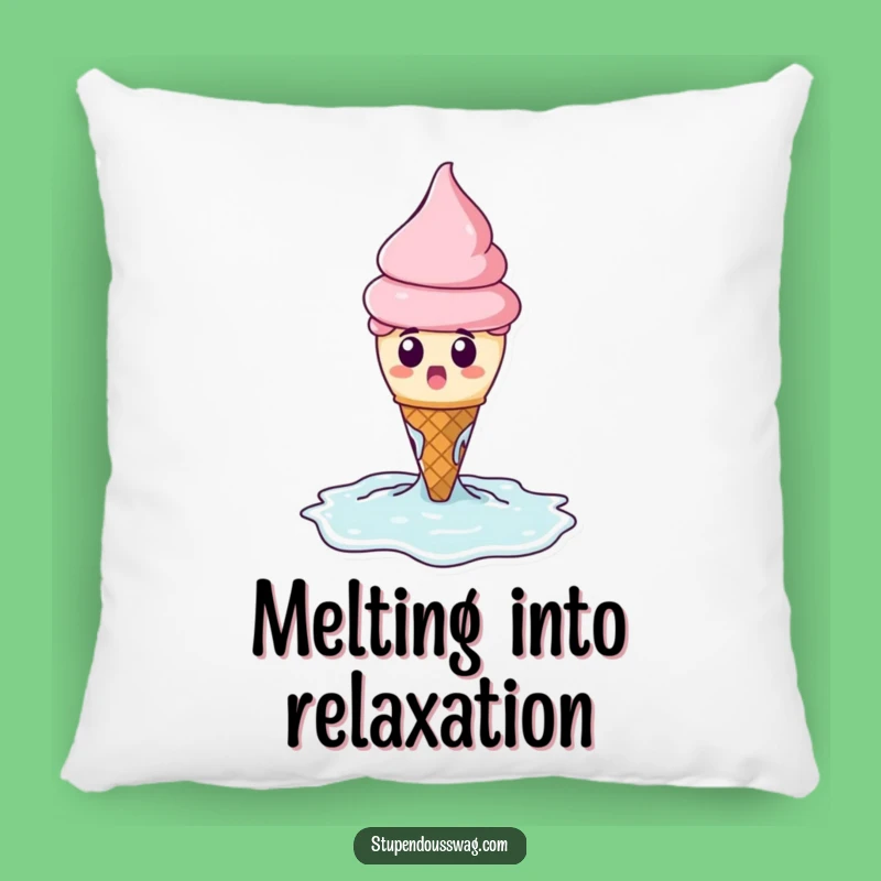 Funny Melting Ice Cream Pillow: Soft and Comical Comfort