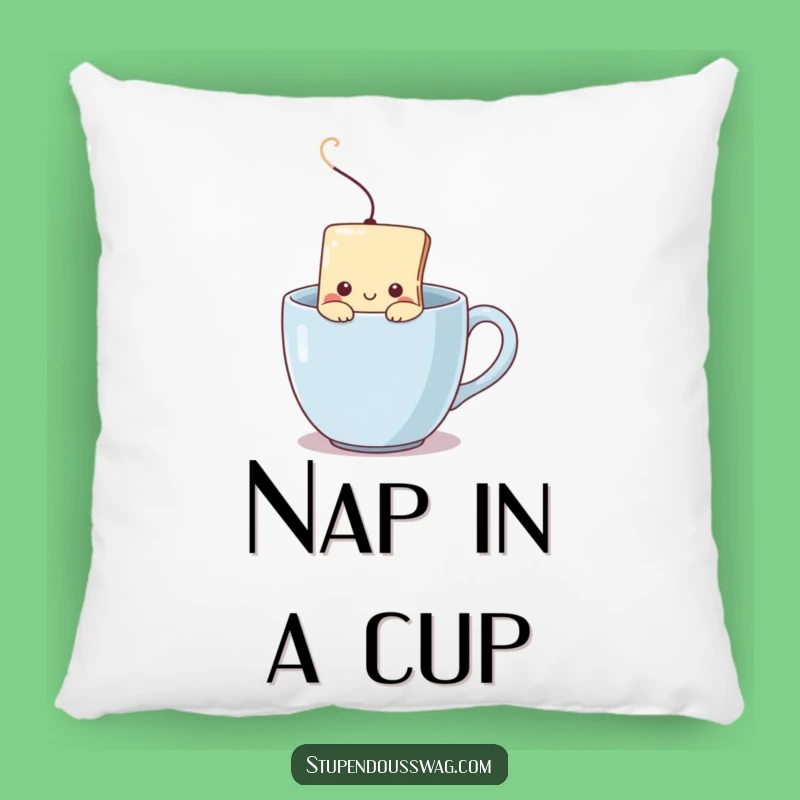 Funny Shy Teabag Pillow: Snuggle Up with Comfort and Quiet Joy