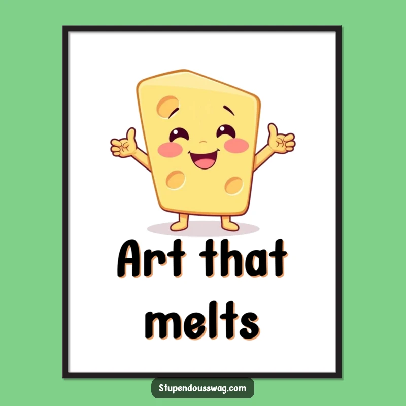 Funny Dramatic Cheese Digital Art: Instant Download of Cheesy Drama