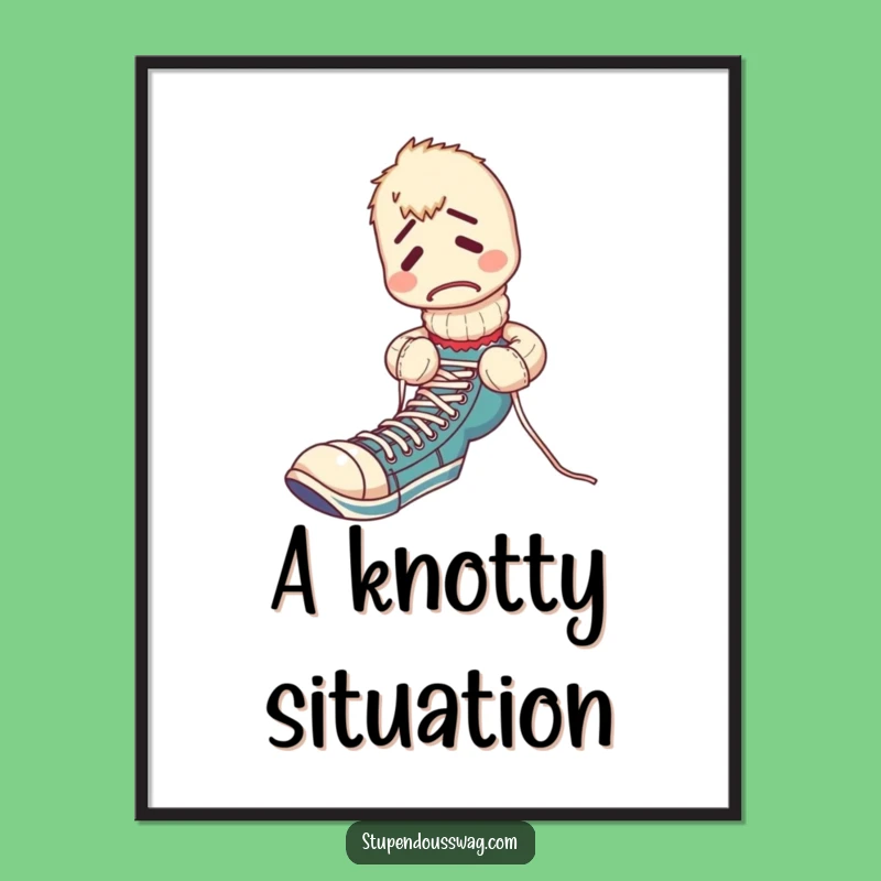 Funny Sock Puppet Tangle Digital Print: Instant Whimsical Wall Art!