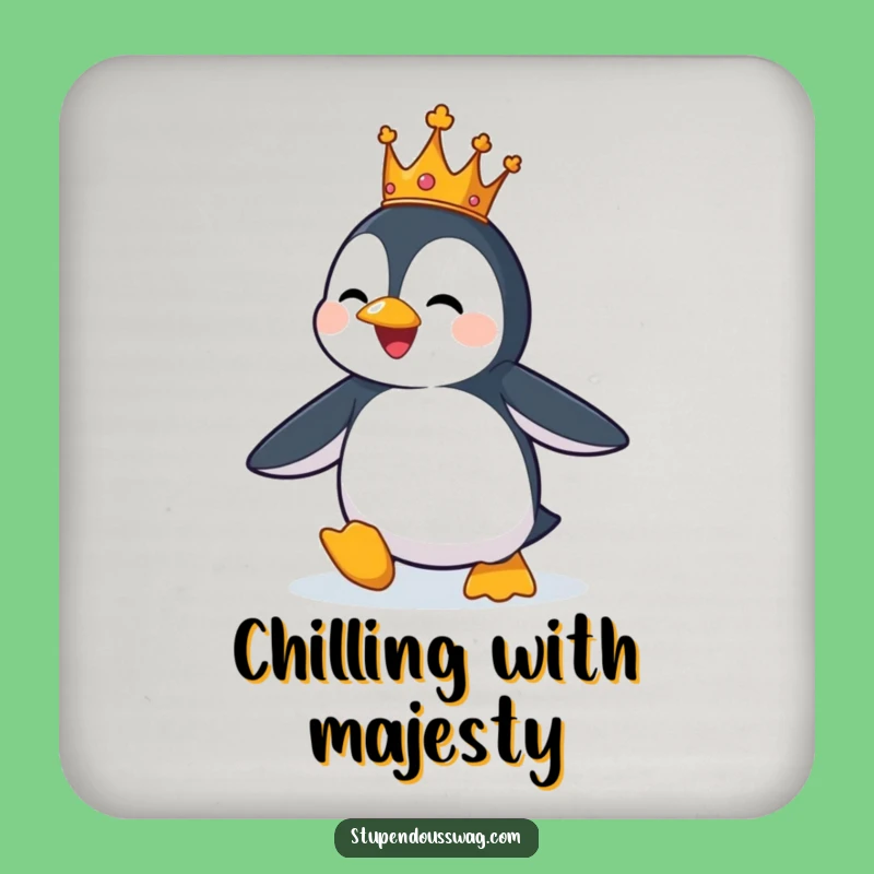 Funny Penguin Flight Coaster: Royal Protection - Hilarious Tabletop Gift
