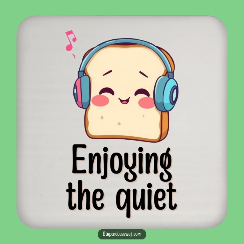 Funny Bread Earmuffs Coaster: Muffled Surface Protection - Hilarious Tabletop Gift