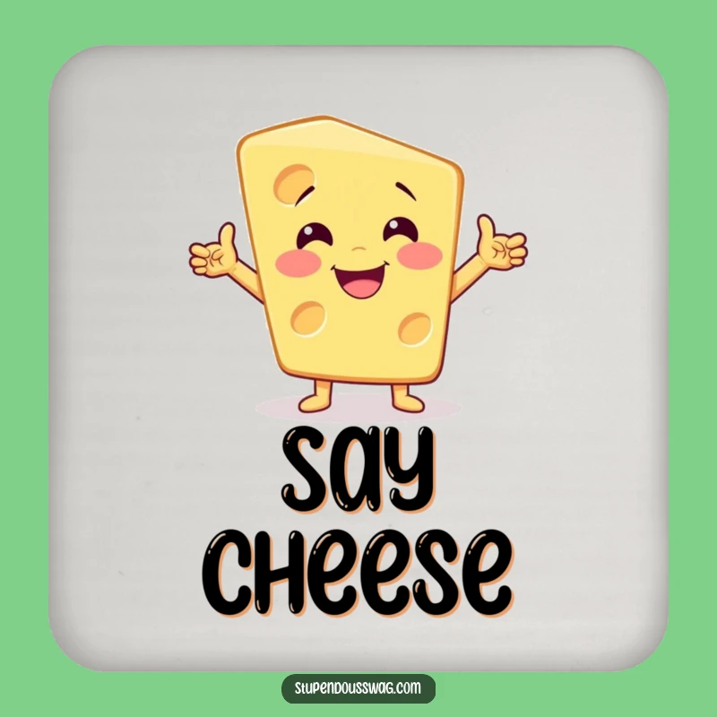 Funny Dramatic Cheese Drink Coasters: Protect Surfaces with Cheesy Style