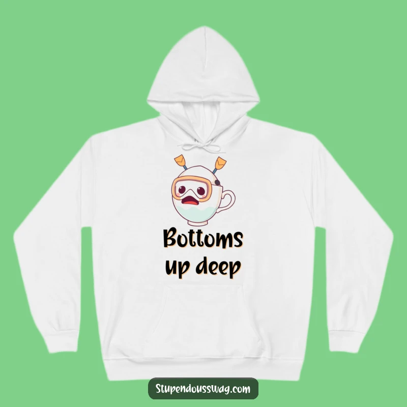 Cozy Funny Teacup Dive Hoodie: Warm & Whimsical Gift for Cold Dives