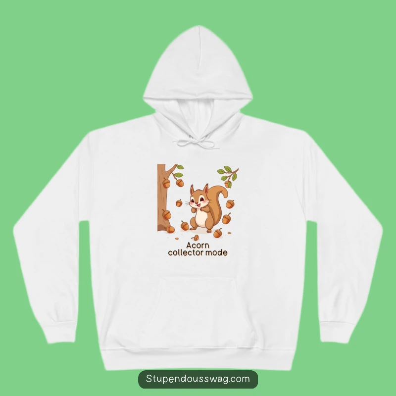 Cozy Squirrel Acorn Chaos Hoodie Warmth and Humor for Busy Days