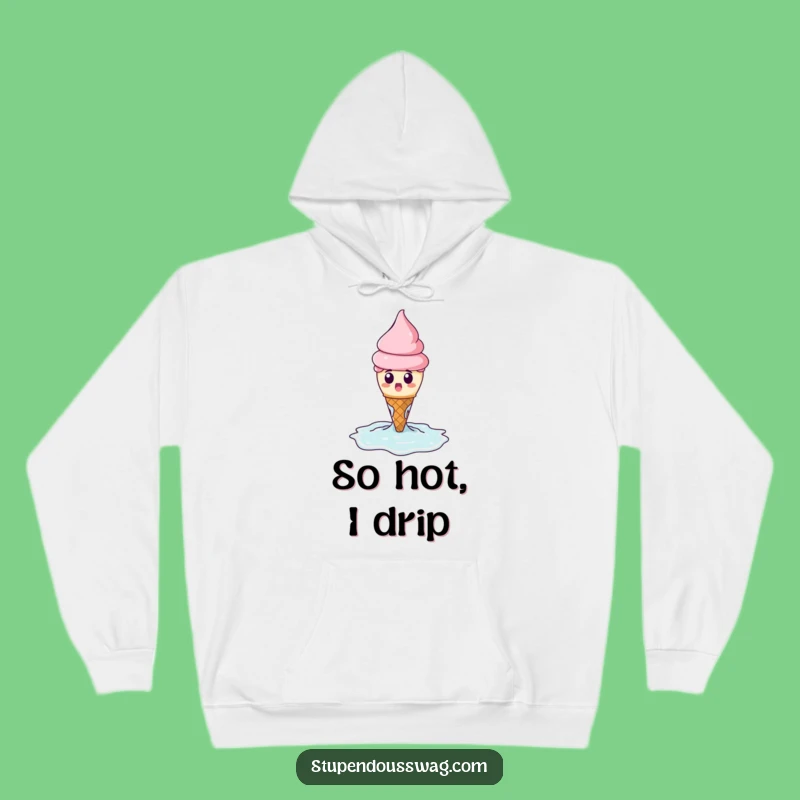 Funny Melting Ice Cream Hoodie: Cozy and Comical Dessert Wear