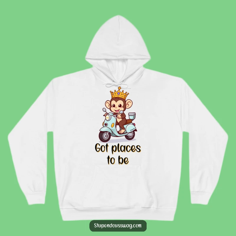 Funny Monkey King Hoodie: Royal Comfort, Perfect Cozy Gift!
