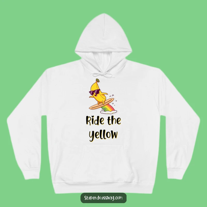 Funny Banana Rainbow Hoodie: Cool Surfer Vibes - Cozy & Hilarious Gift