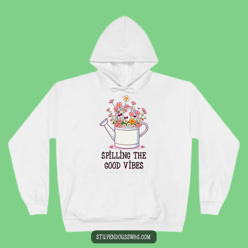 Funny Giggling Watering Can Hoodie: Cozy Comfort Overflowing with Blooms