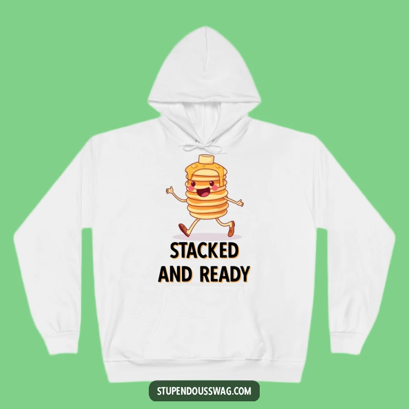 Cozy Funny Pancake March Hoodie: Warm Breakfast Vibes & Gift