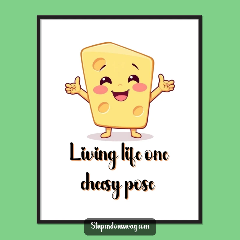 Free Printable Cheesy Wall Art - Funny Downloadable Decor for Your Kitchen