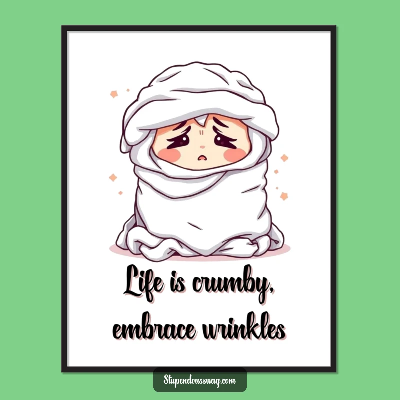 Free Printable Laundry Art: Bewildered Pile Funny Wall Decor Downloadable