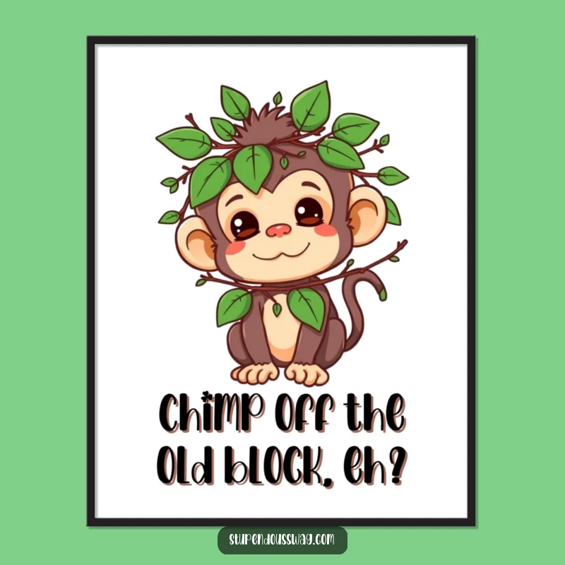 Funny Free Printable Wall Art: Mischievous Monkey Disguise Art Downloadable