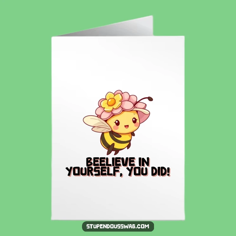 Free Printable Congrats Card: Bee & Flower Hat, Hilarious Downloadable Gift
