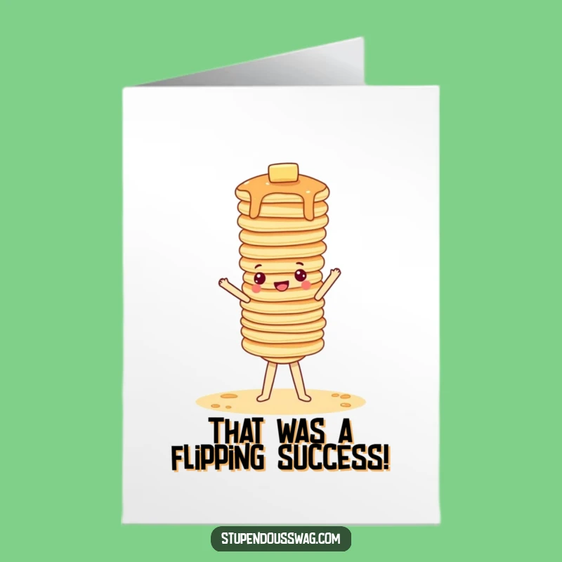 Free Printable Congrats Card: Wobbly Pancake Handstand, Hilarious Downloadable Gift