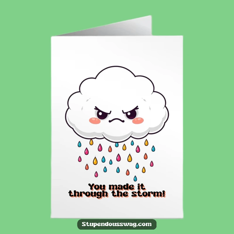 Free Printable Grumpy Cloud Congrats Card - Funny Downloadable Message for Any Occasion