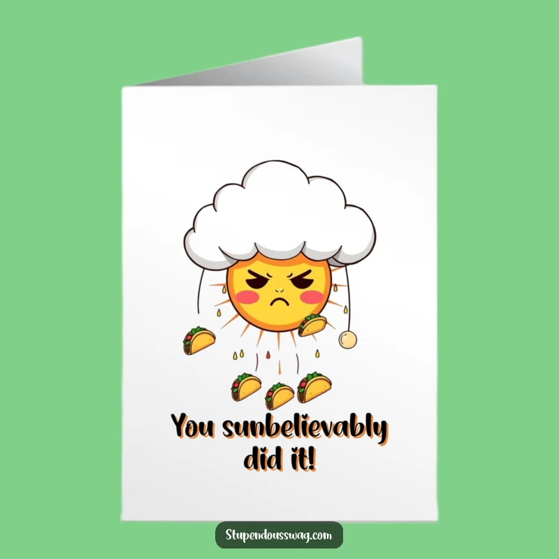 Free Printable Congrats Card: Taco Cloud Celebration, Funny Downloadable Gift