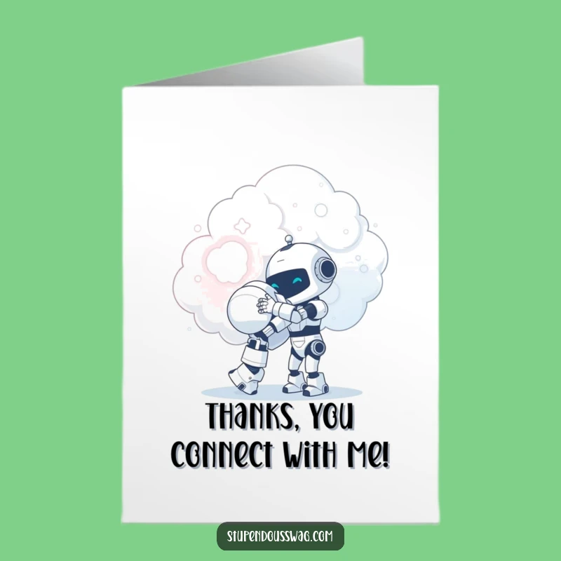 Free Printable Robot Hug Thank You Card: A Hug of Thanks Downloadable
