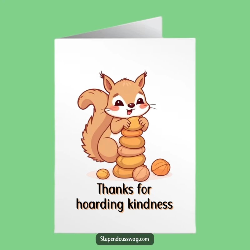 Free Printable Squirrel Thank You Card: Grateful for Your Nuts, Downloadable Gift!