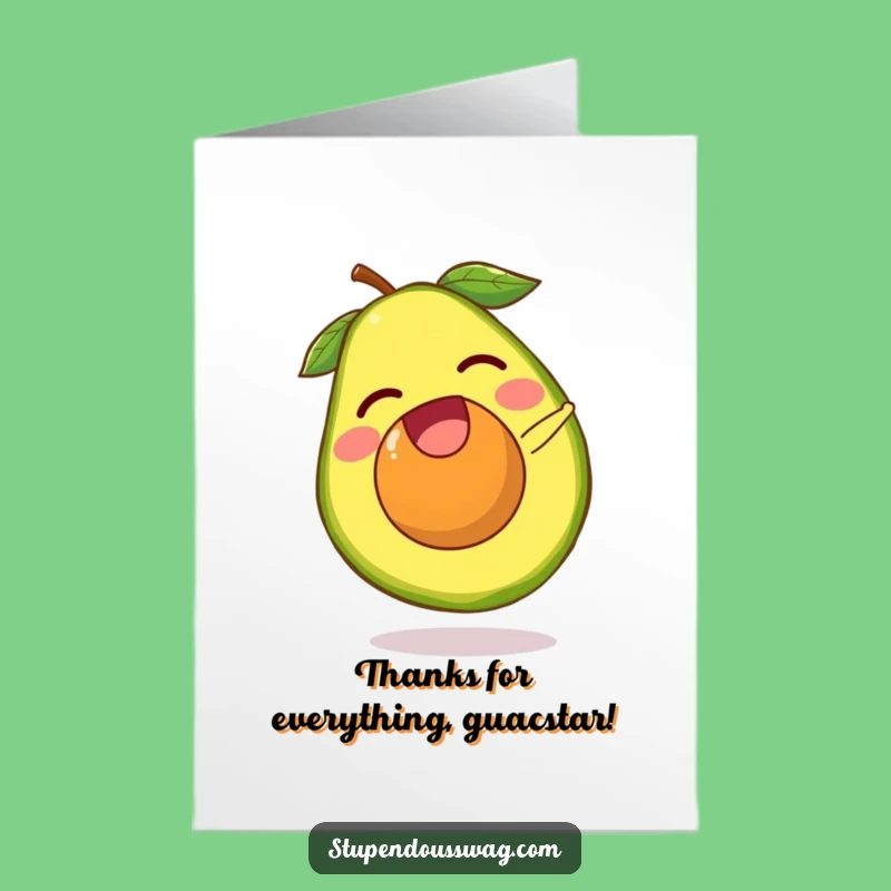 Free Printable Thank You Card: Avocado Pit Escape, Funny Downloadable Message