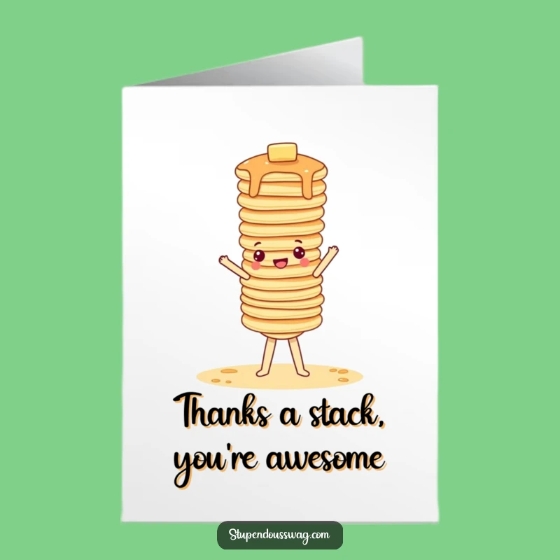 Funny Free Printable Thank You Card: Pancake Balance Humor, Downloadable Gift