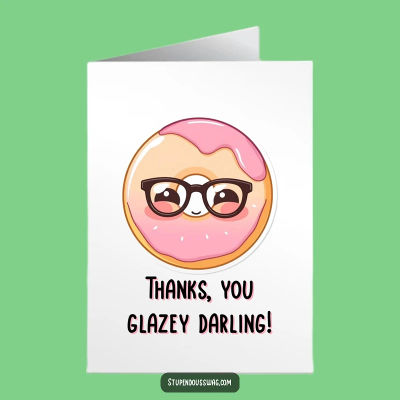 Free Printable Thank You Card: Shy Donut Blushes - Humorous Downloadable Gift
