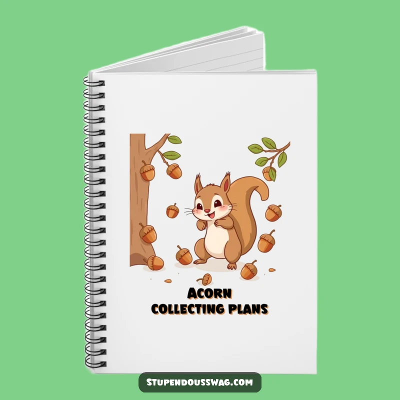 Funny Squirrel Acorn Chaos Notebook Jot Down Your Busy Thoughts