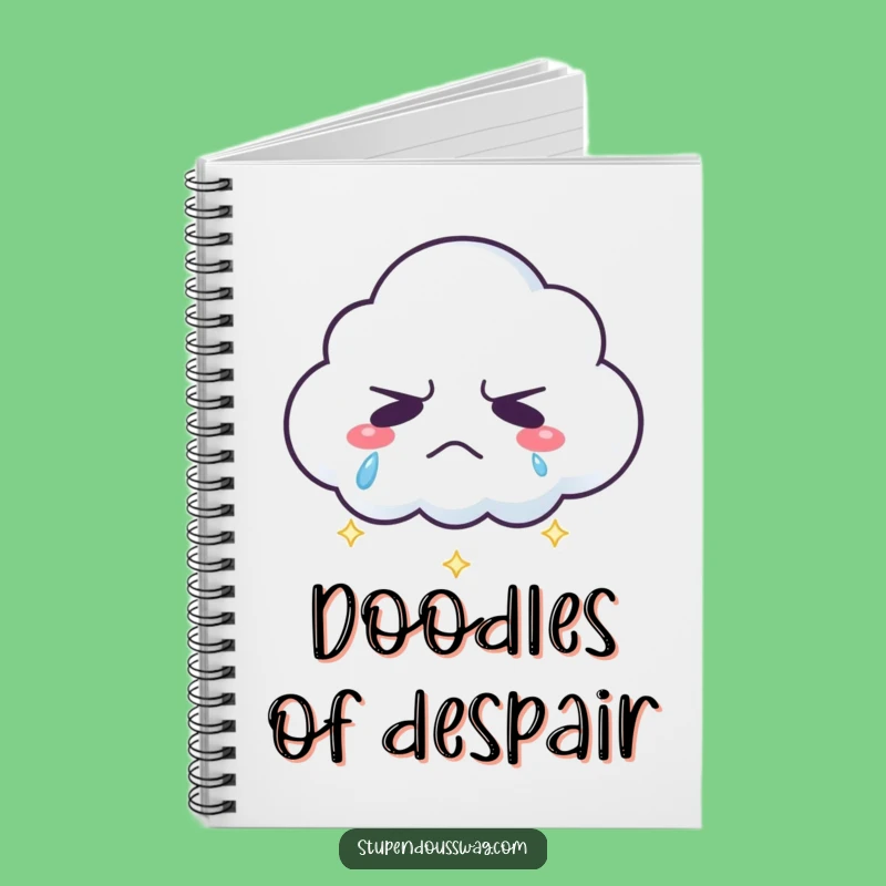 Funny Grumpy Cloud Notebook - Rainbow Tears Journal for Ideas!