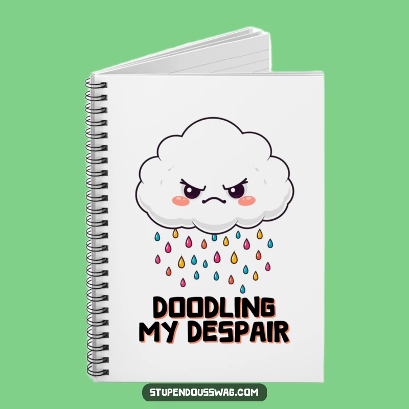 Funny Grumpy Cloud Notebook: Jot Down Ideas with Colorful Flair